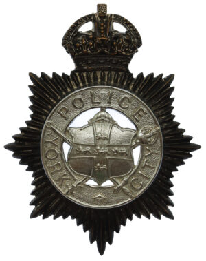 York City Police Night Helmet Plate - King's Crown