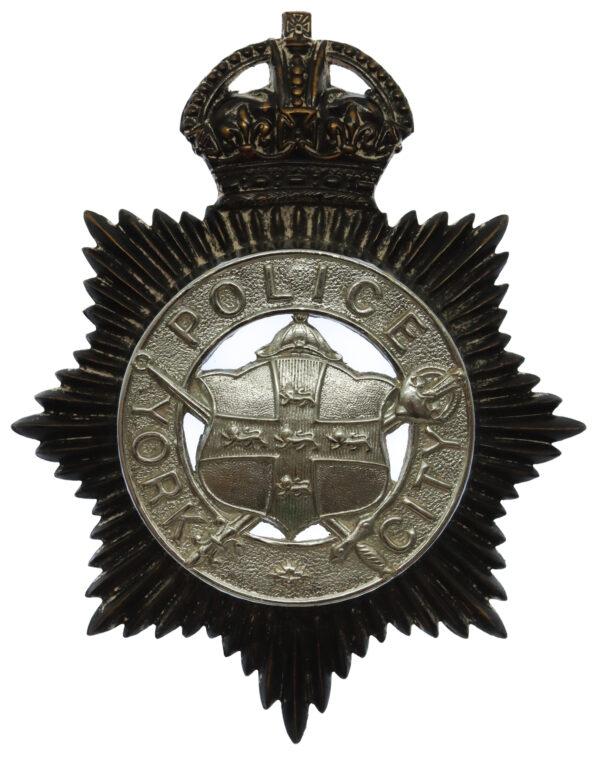 York City Police Night Helmet Plate - King's Crown