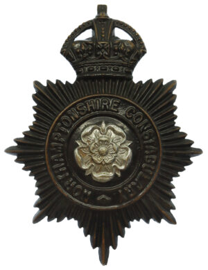 Northamptonshire Constabulary Night Helmet Plate - King's Crown