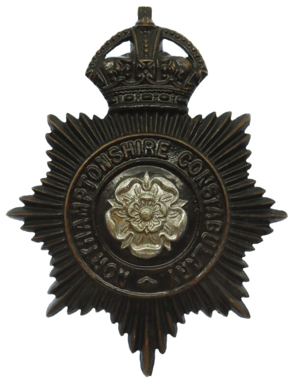 Northamptonshire Constabulary Night Helmet Plate - King's Crown