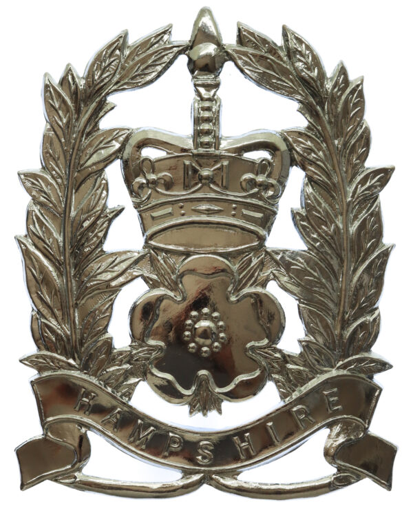 Hampshire Constabulary Constables Helmet Plate - Queen's Crown