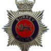 Surrey Police Enamelled Helmet Plate - Queen's Crown