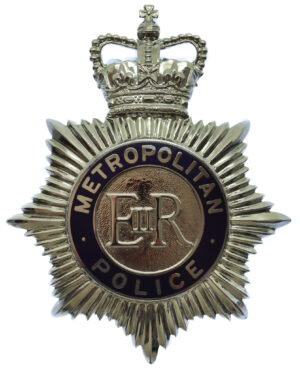 Metropolitan Police Enamelled Helmet Plate - Queen's Crown