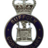 Suffolk Constabulary Enamelled Cap Badge - Queen's Crown