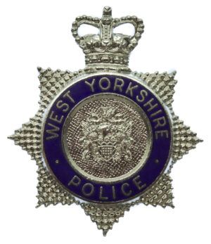 West Yorkshire Police Enamelled Star Cap Badge - Queen's Crown