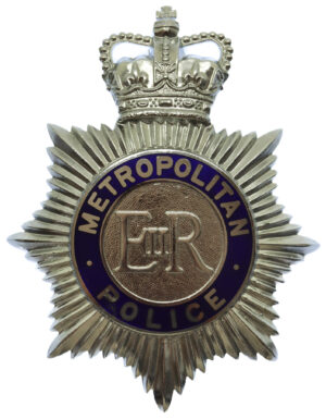 Metropolitan Police Enamelled Helmet Plate - Queen's Crown