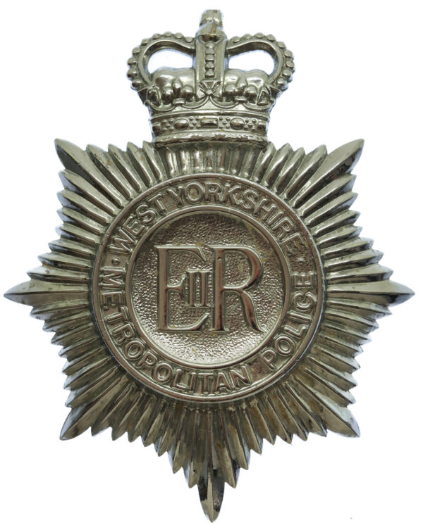 West Yorkshire Metropolitan Police Helmet Plate - Queen's Crown