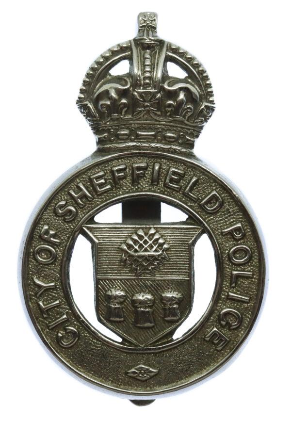 Sheffield City Police Cap Badge - King's Crown