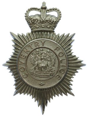 Coventry City Police Helmet Plate - Queen's Crown