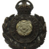 West Riding Constabulary Black Wreath Helmet Plate - King's Crown