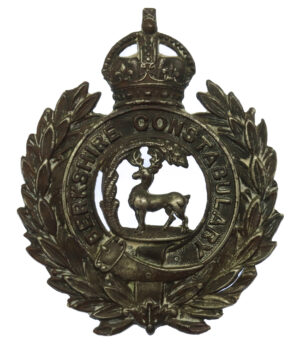 Berkshire Constabulary Night Helmet Plate - King's Crown