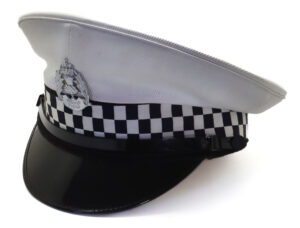 Scottish Police Force Traffic Officer's White Peaked Cap