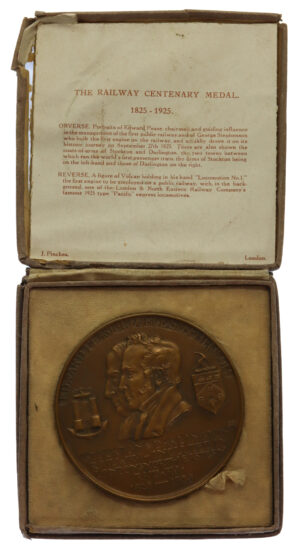 Stockton and Darlington Railway Centenary 1825-1925 Medal