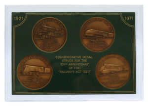 The Railway Act 1921 Set of 4 Medals Commemorating the 50th Anniversary