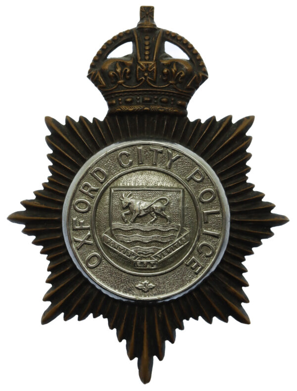 Oxford City Police Helmet Plate - King's Crown