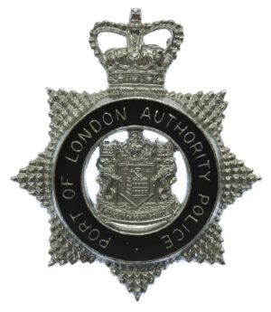 Port of London Authority Police Senior Officer's Enamelled Cap Badge - Queen's Crown