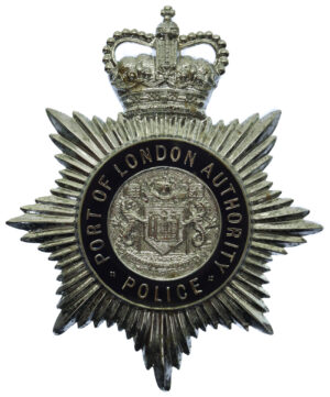 Port of London Authority Police Enamelled Helmet Plate - Queen's Crown