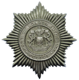 Port of London Authority Police Star Helmet Plate