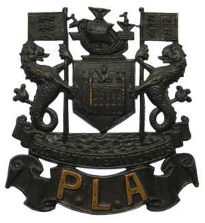 Port of London Authority Police Blackened Brass Helmet Plate