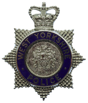 West Yorkshire Police Enamelled Star Cap Badge - Queen's Crown