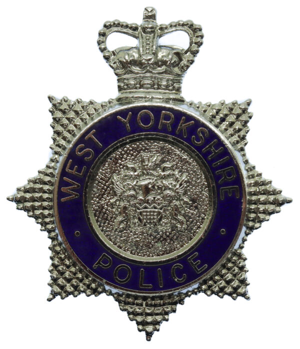 West Yorkshire Police Enamelled Star Cap Badge - Queen's Crown