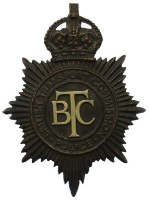 British Transport Commission (B.T.C.) Police Helmet Plate - King's Crown