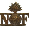 Northumberland Fusiliers Brass Shoulder Title
