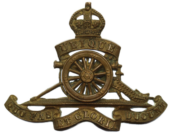 Royal Artillery Officer's Cap Badge - King's Crown
