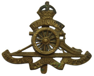 Royal Artillery (Revolving Wheel) Cap Badge - King's Crown