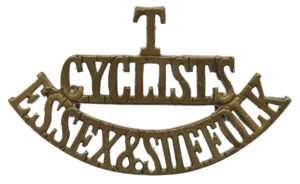 Essex and Suffolk Cyclist Battalion (T/CYCLISTS/ESSEX&SUFFOLK) Shoulder Title (c.1908-1911)