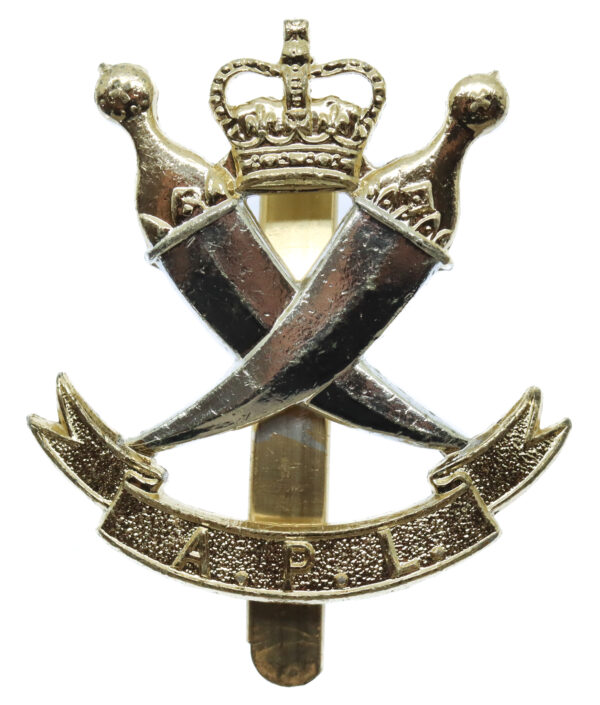 Aden Protectorate Levies (A.P.L.) Anodised (Staybrite) Cap Badge - Queen's Crown