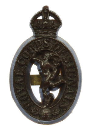 Royal Corps of Signals WW2 Plastic Economy Cap Badge