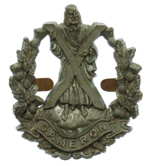 Queen's Own Cameron Highlanders WW2 Plastic Economy Cap Badge