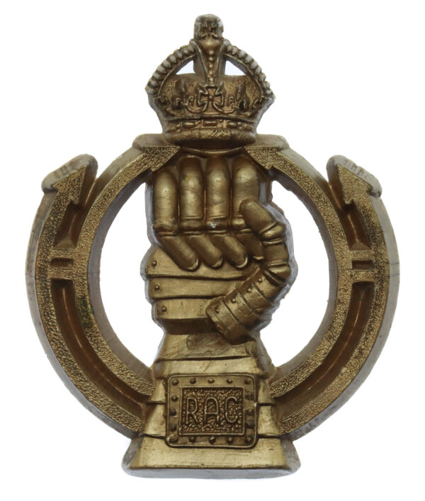 Royal Armoured Corps (R.A.C.) WW2 Plastic Economy Cap Badge