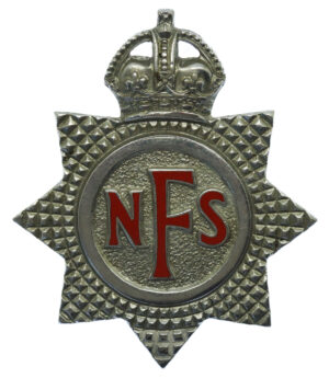 National Fire Service (N.F.S.) Cap Badge - King's Crown