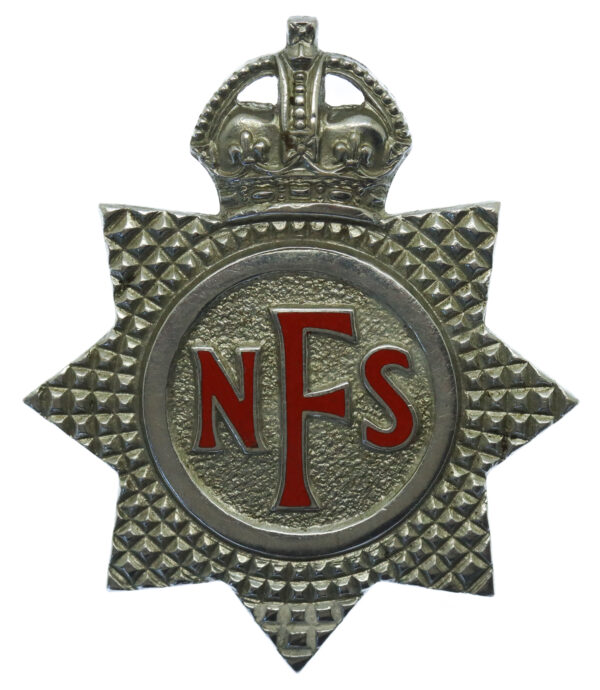 National Fire Service (N.F.S.) Cap Badge - King's Crown