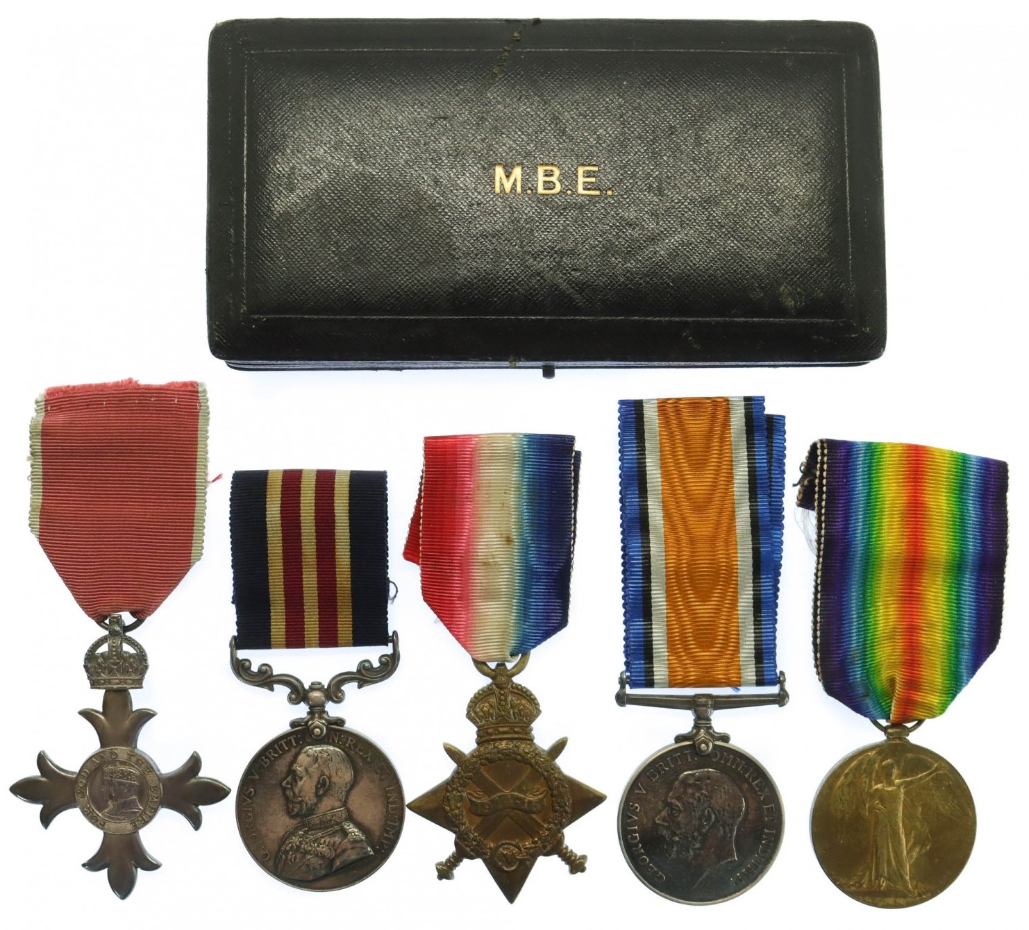  M.B.E. (Civil Division), WW1 Military Medal, 1914-15 Star, British War & Victory Medal Group of Five - Sjt. H. Lowcock Royal Artillery