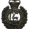 Berkshire Constabulary Black Wreath Helmet Plate - Queen's Crown