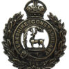 Berkshire Constabulary Black Wreath Helmet Plate - King's Crown