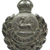 Glamorgan Constabulary Chrome Wreath Helmet Plate - King's Crown