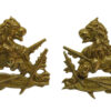 Pair of Rhodesia British South African Police Gilt Collar Badges