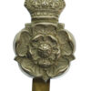 Yorkshire Dragoons White Metal Cap Badge - King's Crown