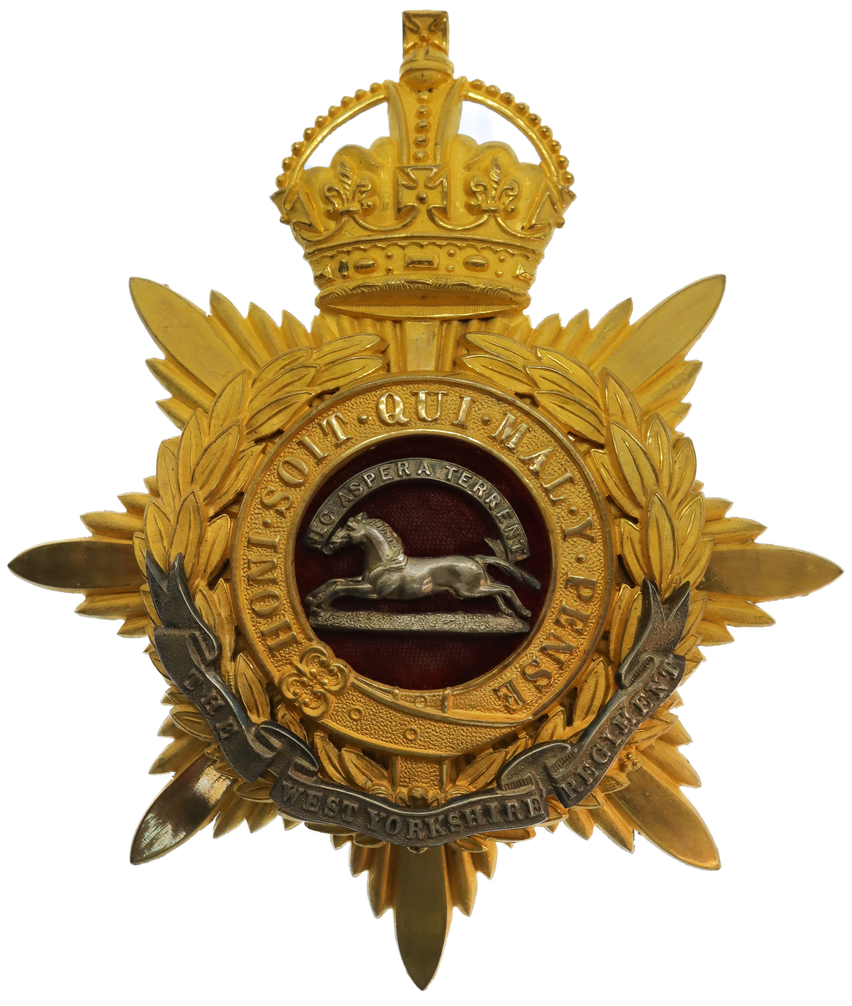 Edwardian West Yorkshire Regiment Officer's Helmet Plate (c.1901-1904)