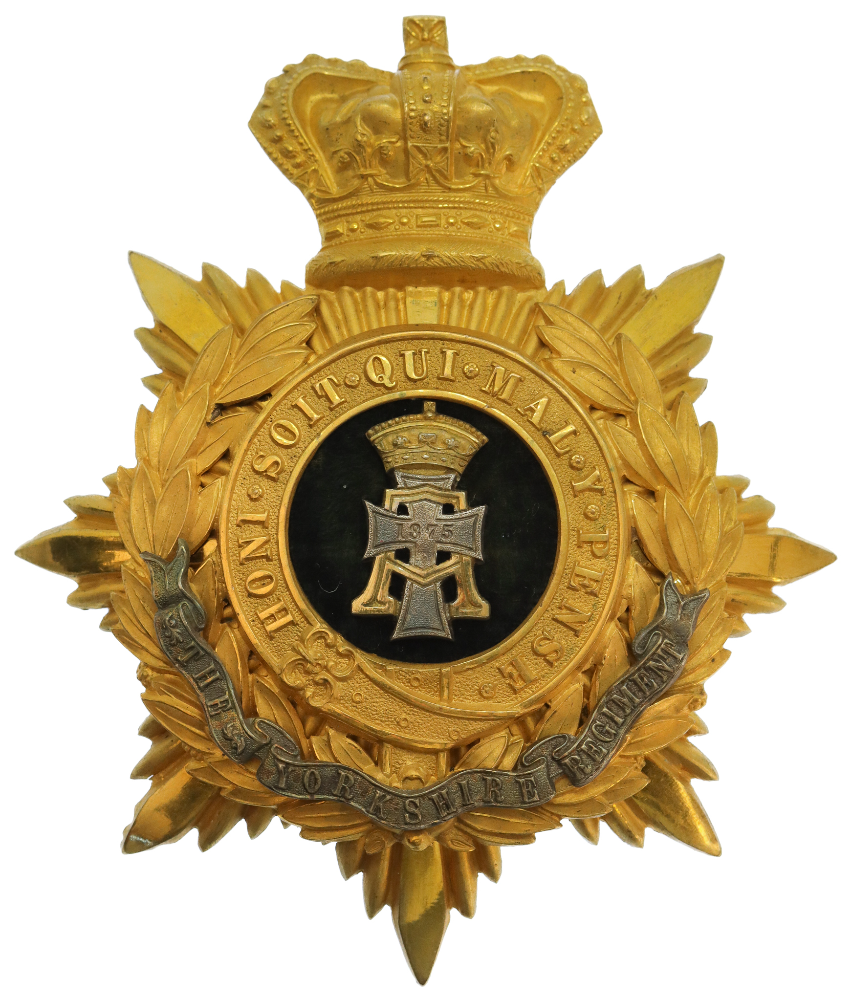 Victorian Yorkshire Regiment Officer's Helmet Plate