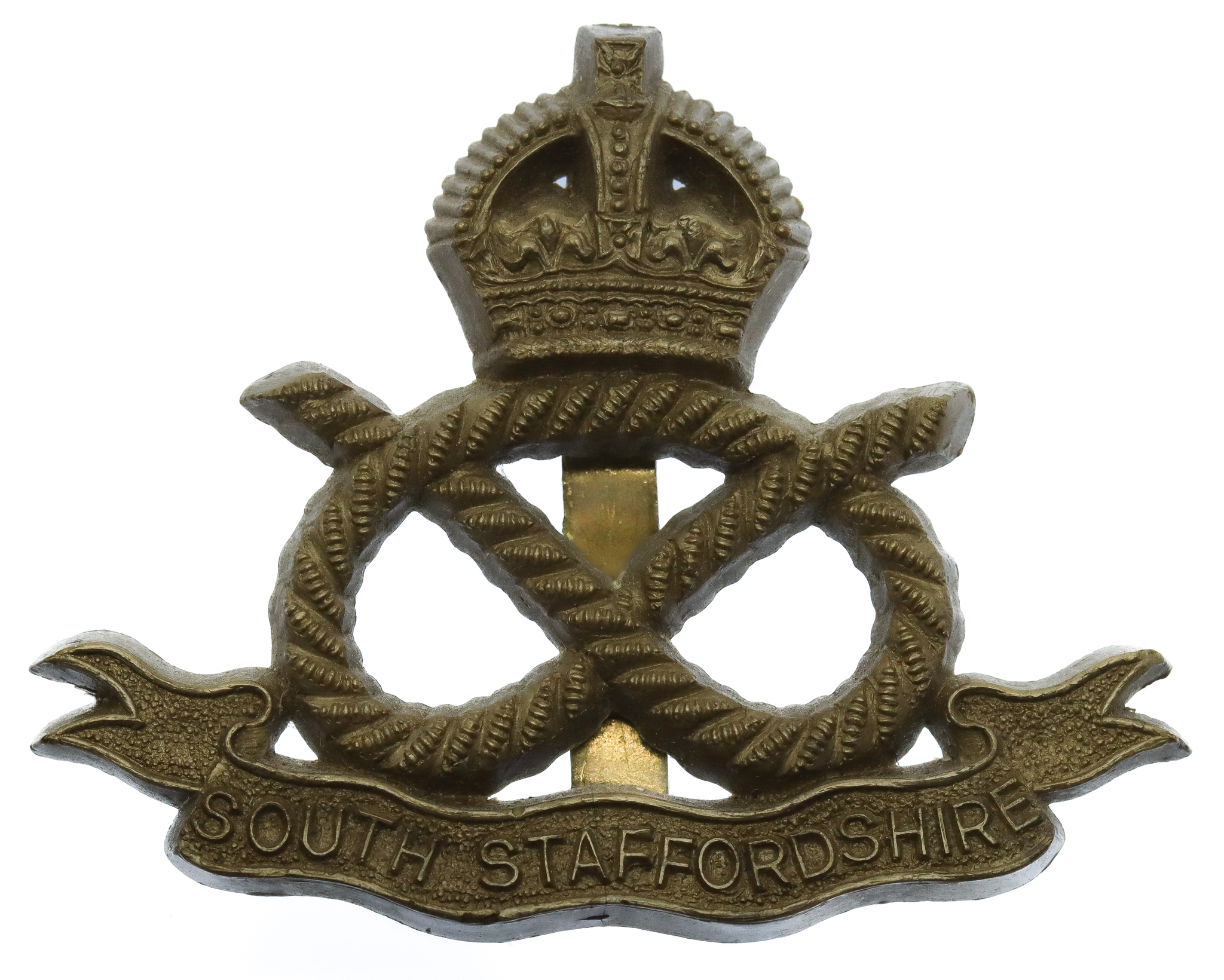 South Staffordshire Regiment WW2 Plastic Economy Cap Badge