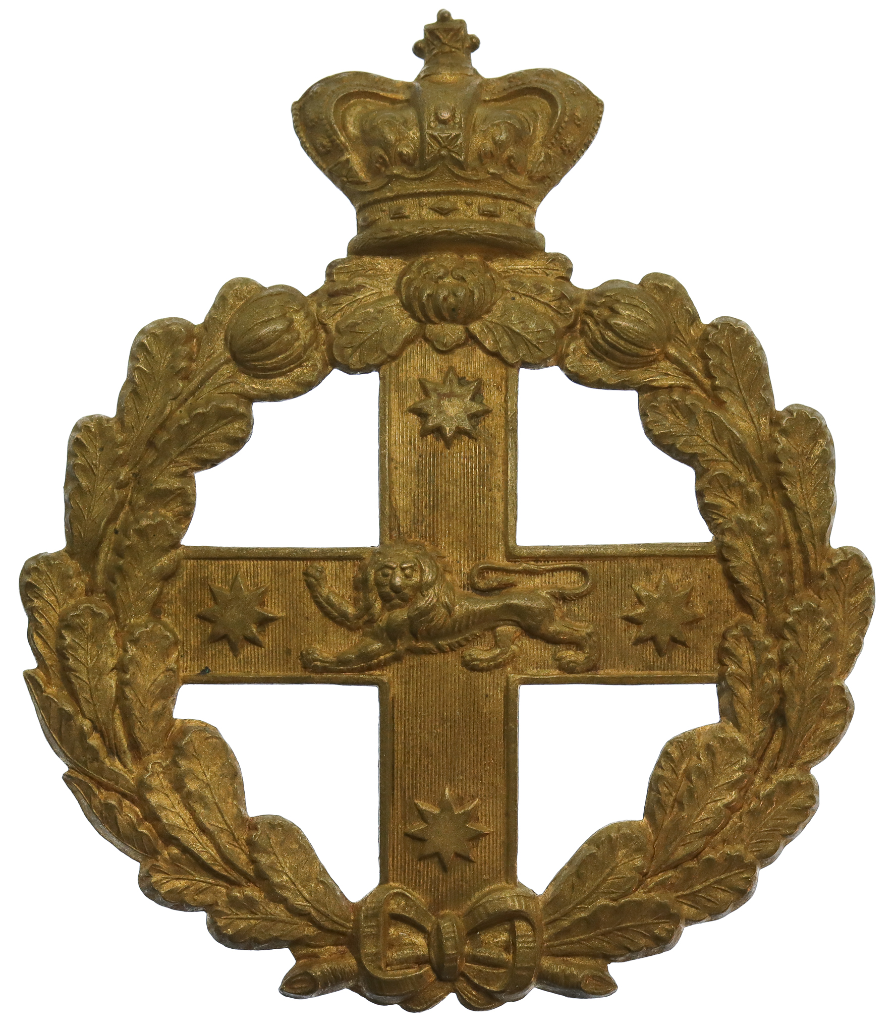 Victorian New South Wales Defence Force (Australia) Helmet Plate