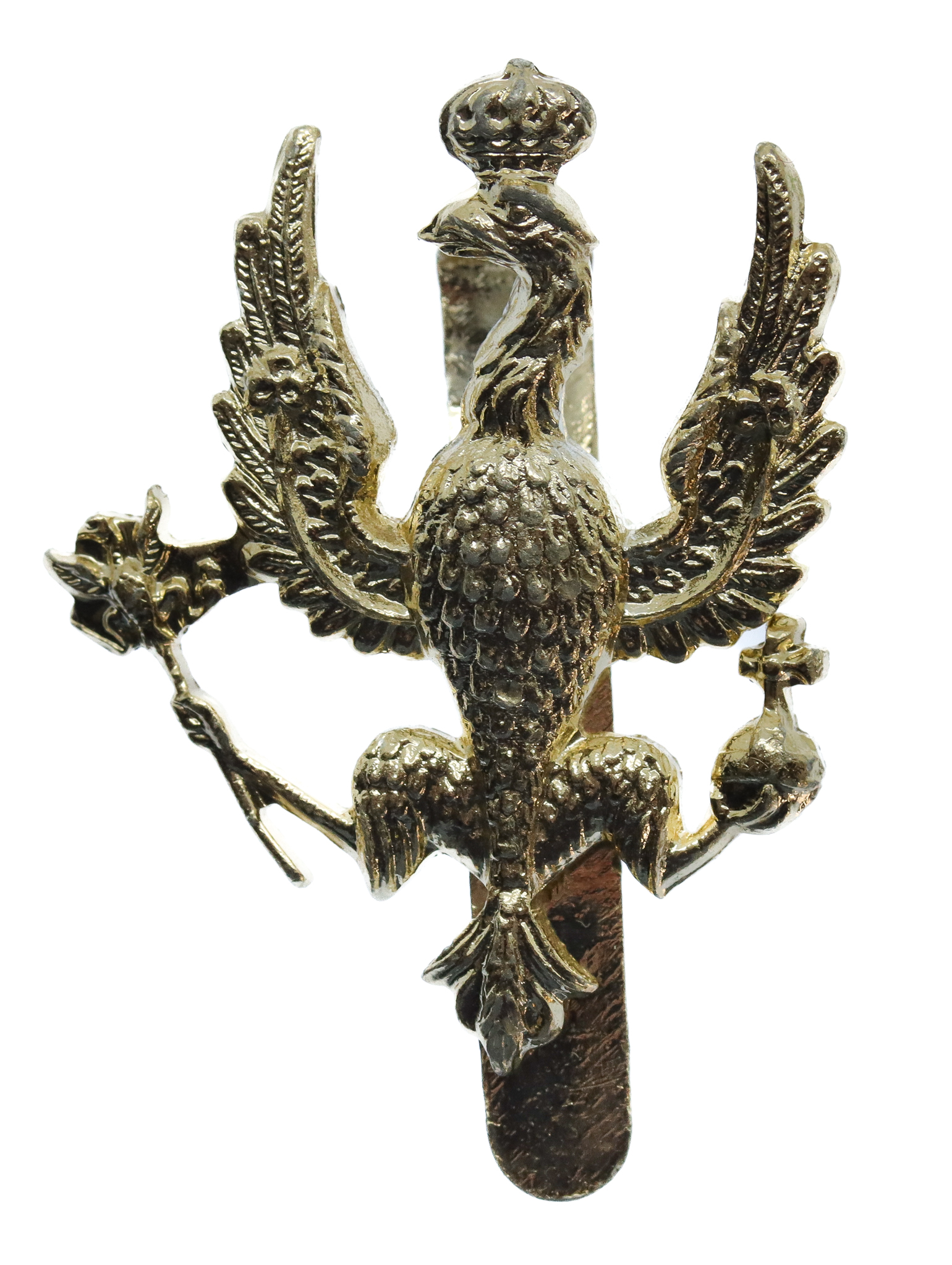 14/20th Hussars Anodised (Staybrite) Cap Badge