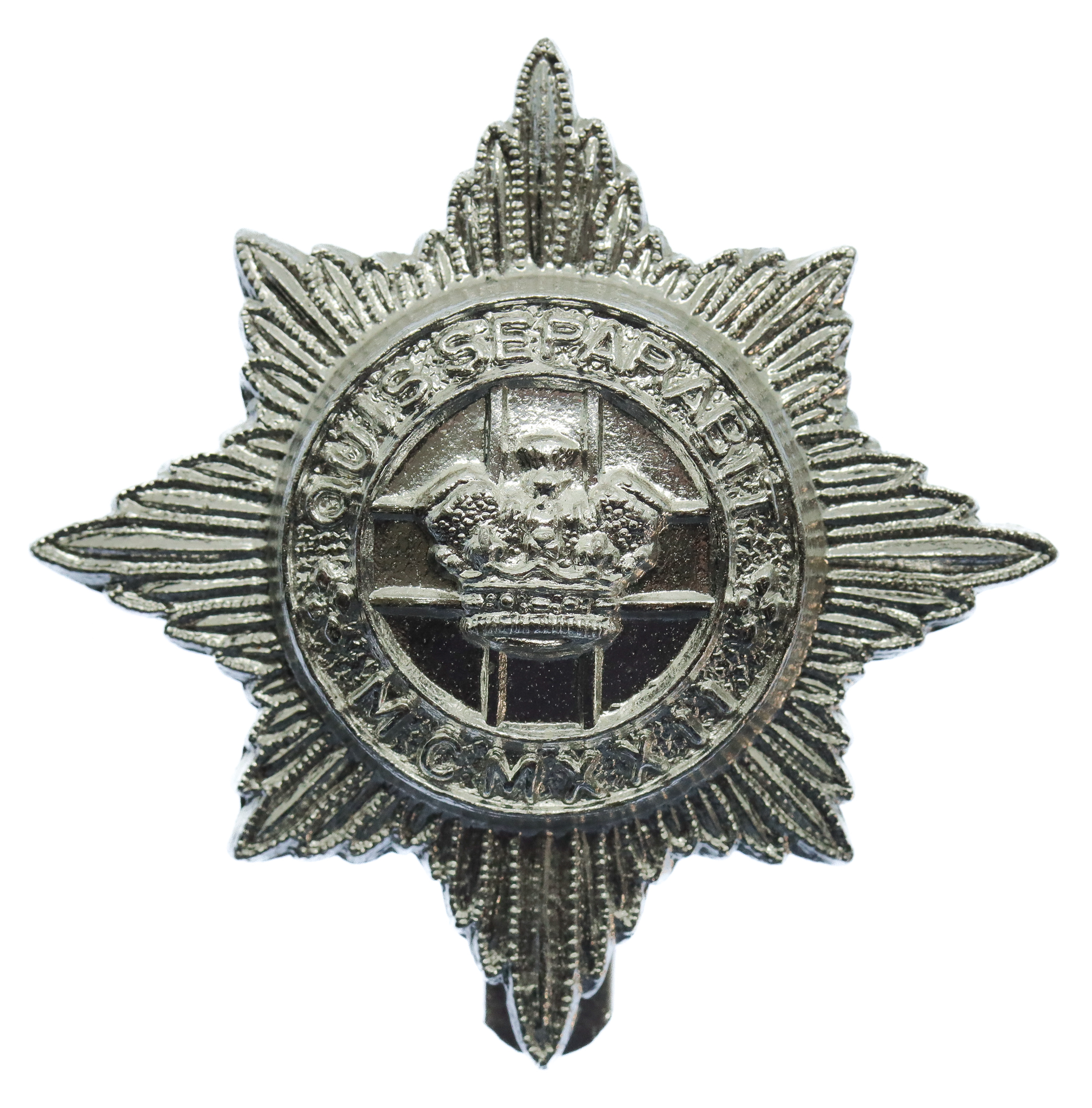 4th/7th Royal Dragoon Guards Anodised (Staybrite) Cap Badge