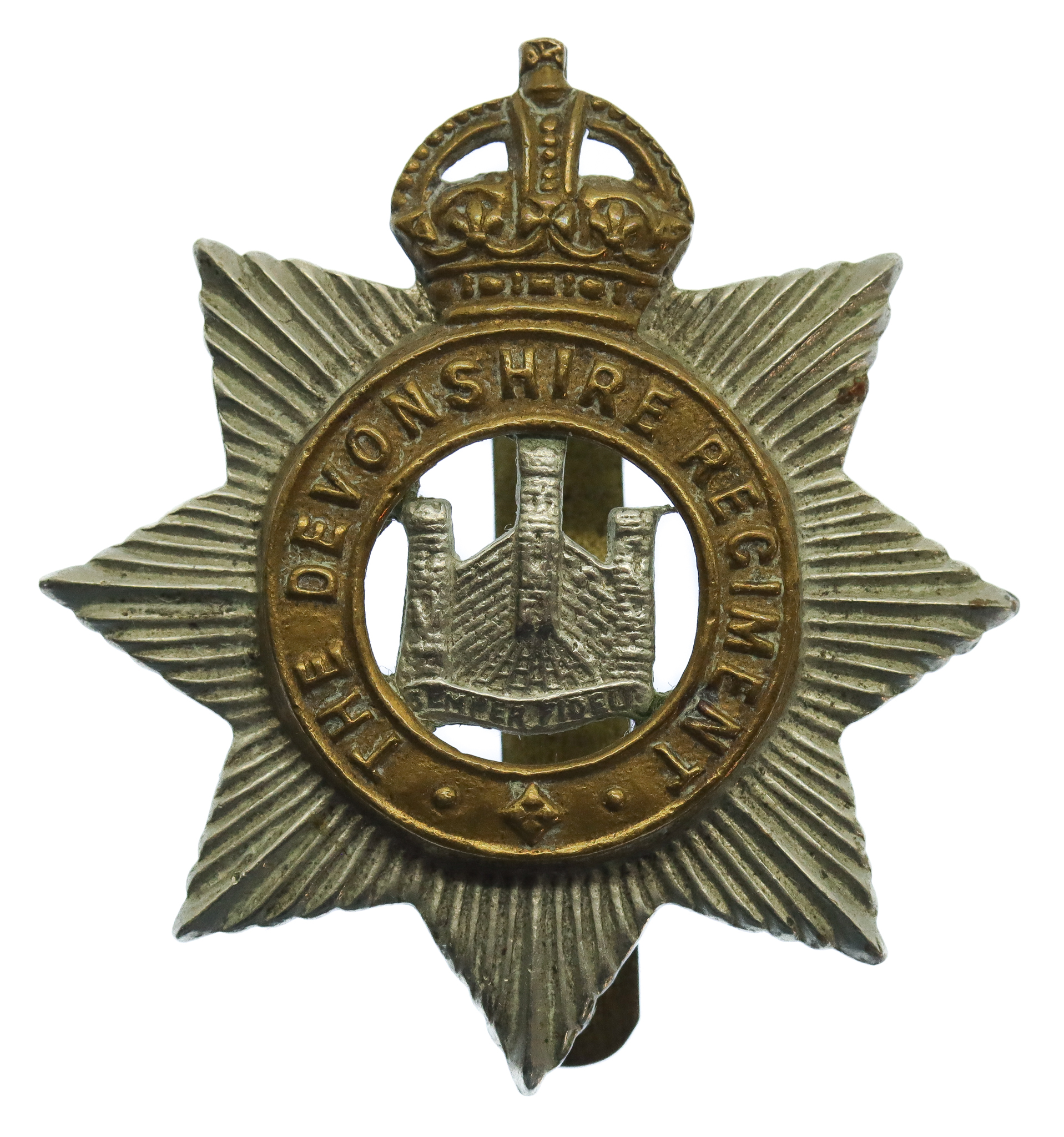 Devonshire Regiment Cap Badge - King's Crown