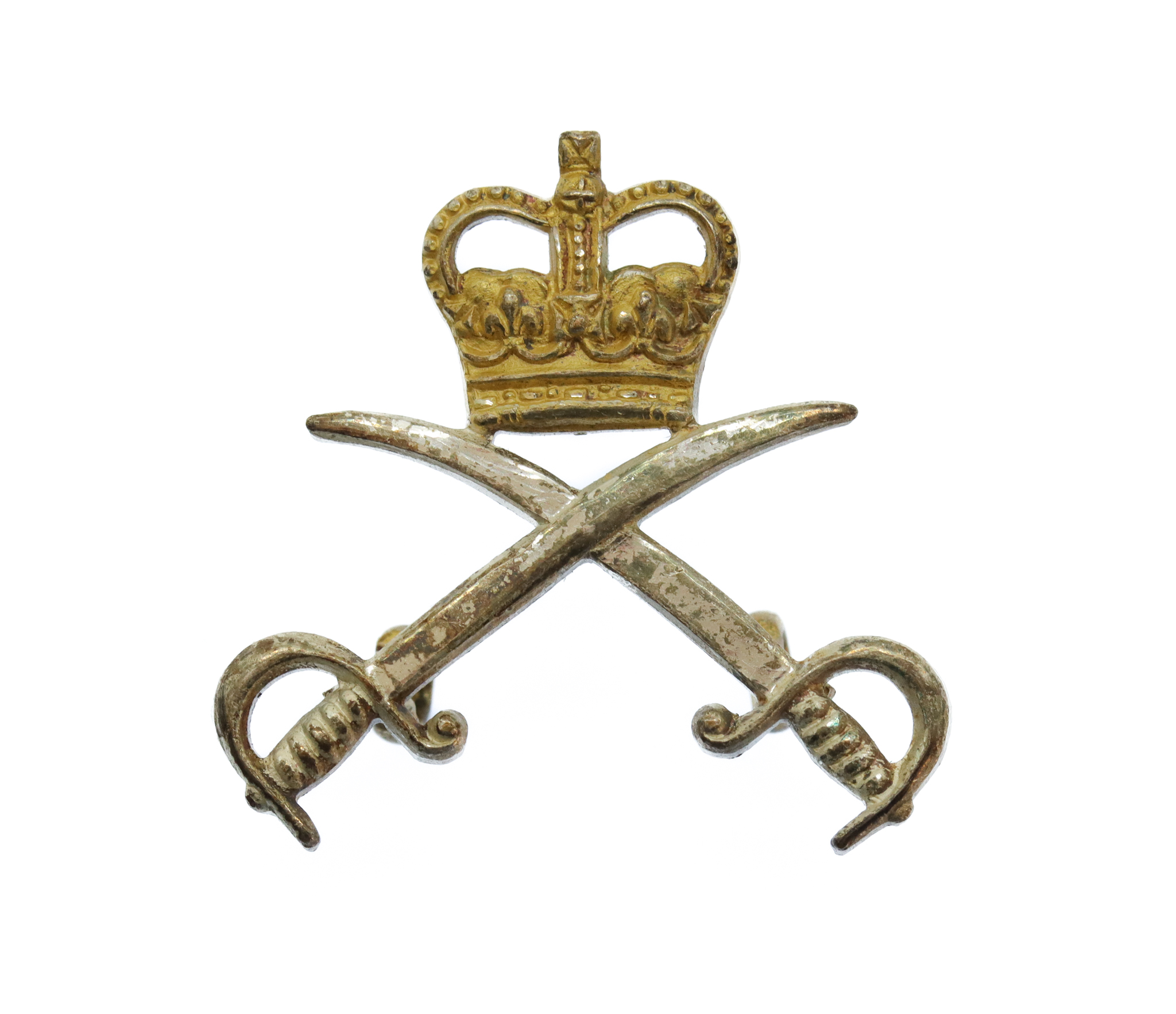 Royal Army Physical Training Corps (R.A.P.T.C.) Officer's Silvered & Gilt Collar Badge - Queen's Crown